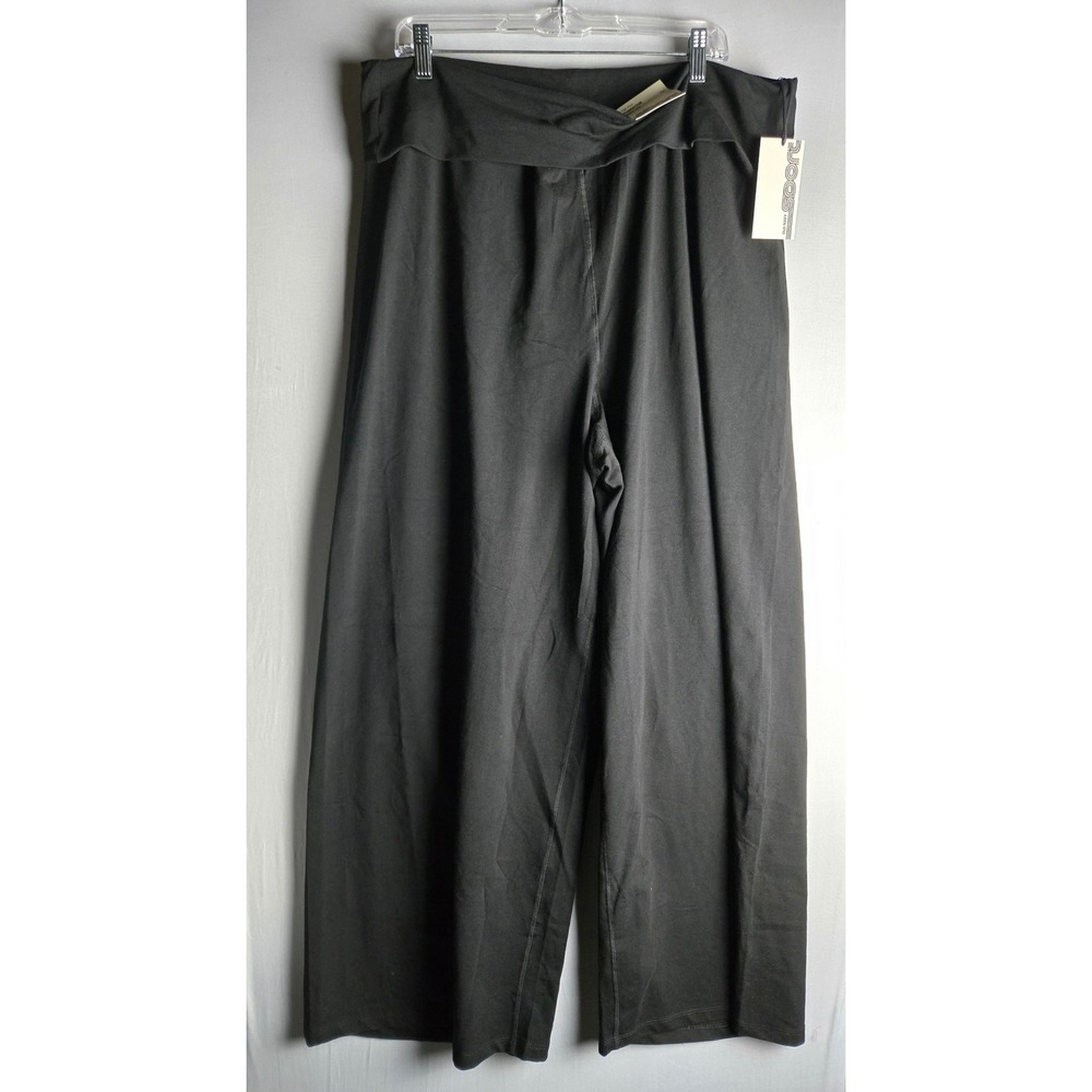 Old Navy Sport PowerChill Wide Leg Pants Black High Rise Plus Size 2X NWT